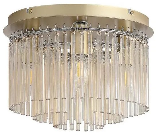 Searchlight 55620-320CP - Plafonieră SWIZZLE, 5xE14/60W/230V, Ø 32 cm, auriu