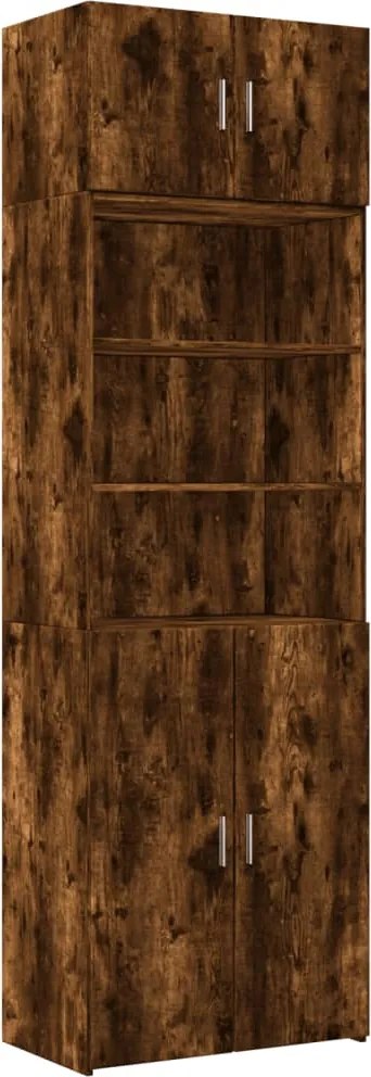 vidaXL Dulap depozitare stejar fumuriu 70x42,5x225 cm lemn prelucrat