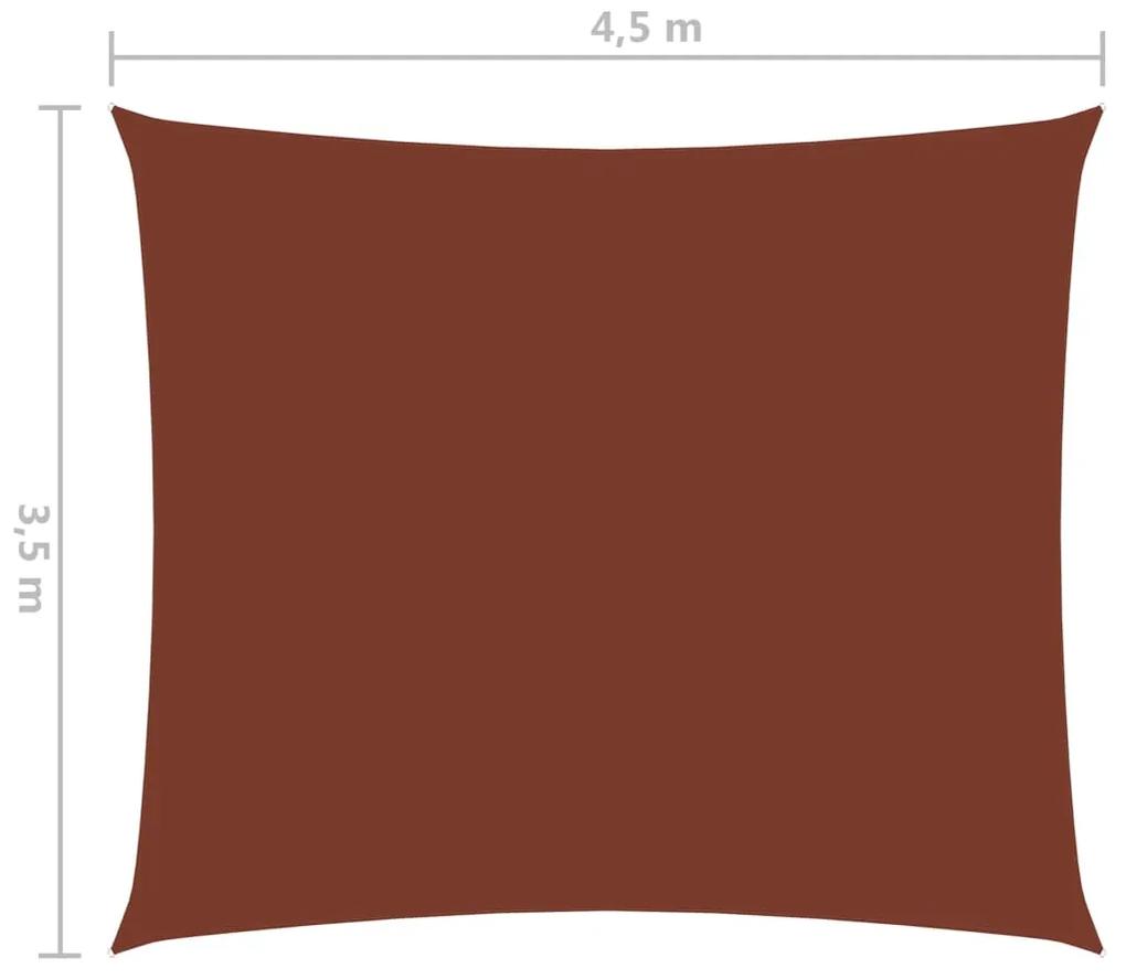 Parasolar, caramiziu, 3,5x4,5 m, tesatura oxford dreptunghiular Terracota, 3.5 x 4.5 m