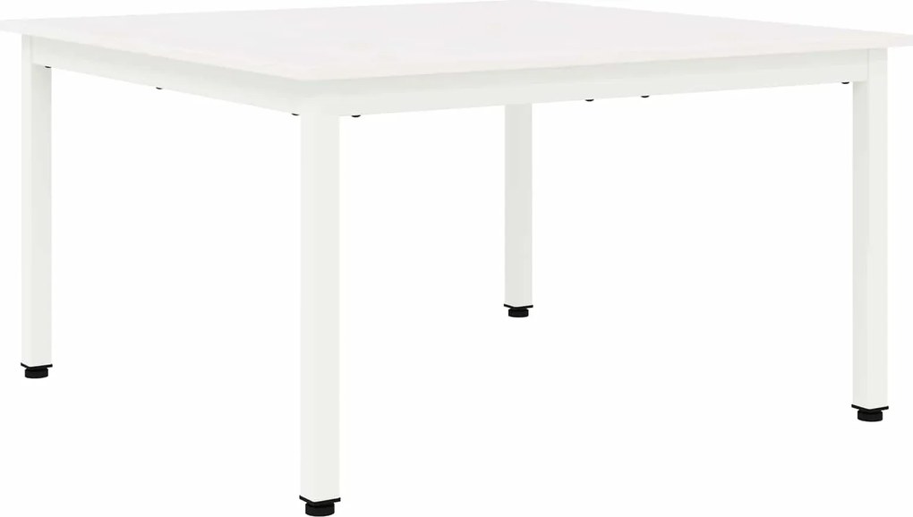 vidaXL Masă de cafea Alb 80 x 80 x 45 cm Lemn de pin masiv