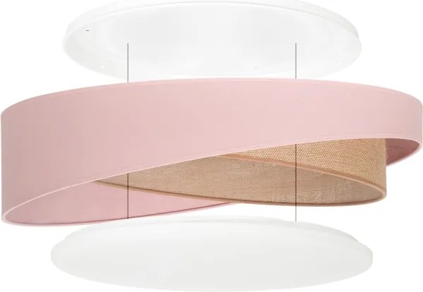 BRILAGI-LED Plafonieră VELVET TWIST LED/24W/230V 4000K Ø 55 cm roz./bej.