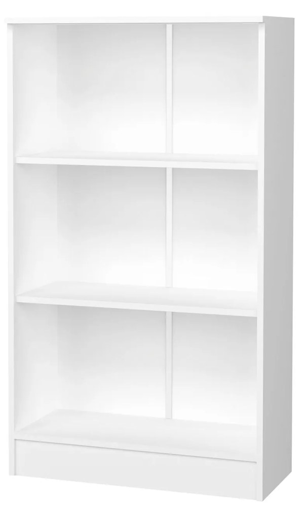 Biblioteca Flint, 2 Polite, Alba, 70 x 32 x 122 cm