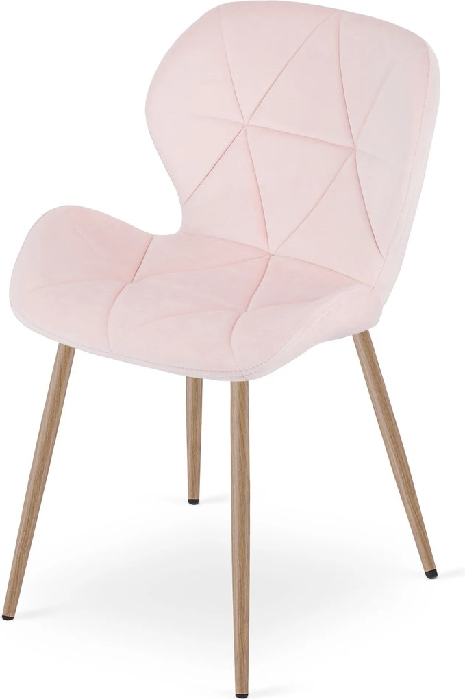 Scaun de masa MANGO VELVET, roz deschis