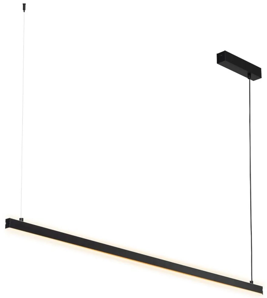 Lustra suspendata LED, 120cm, Otel, Negru, MIAMI