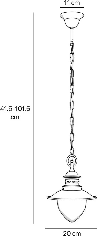 Lustra exterior IP44 realizata manual din alama Amalfi
