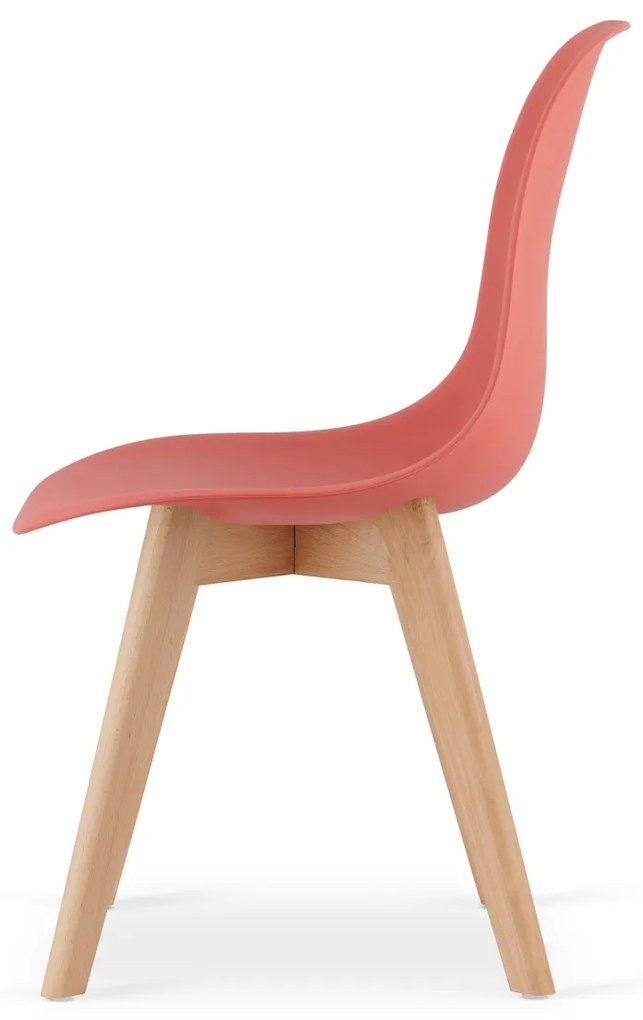 Scaun KITO coral cu picioare din fag