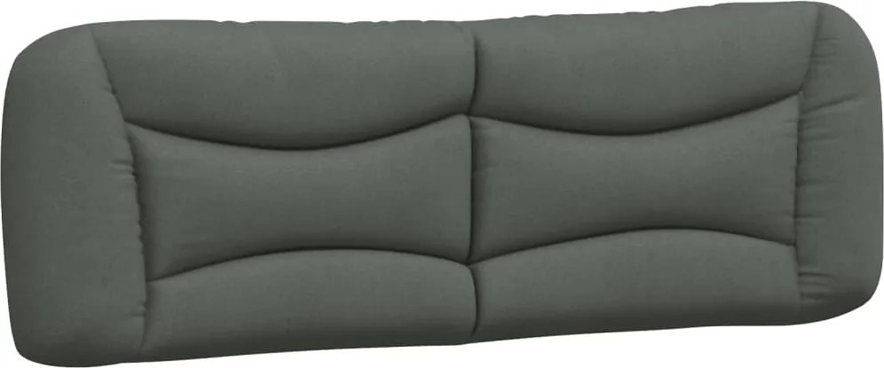 vidaXL Pernă pentru tăblie de pat, Hvar, gri închis, 140 cm, material textil