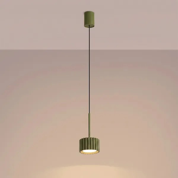 Sollux SL.2679 - Lustră suspendată pe cablu AURA 1xGX53/10W/230V verde