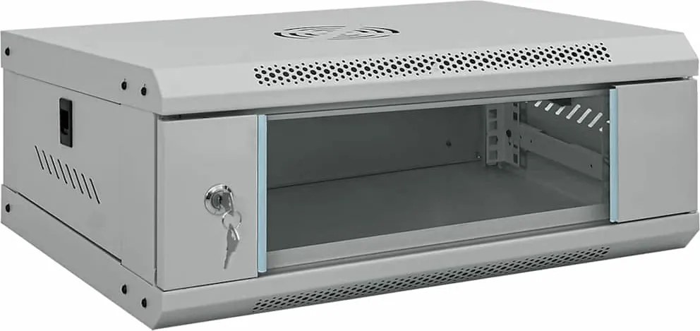 vidaXL Dulap de rețea cu depozitare Gri 53 x 35 x 21 cm Oțel