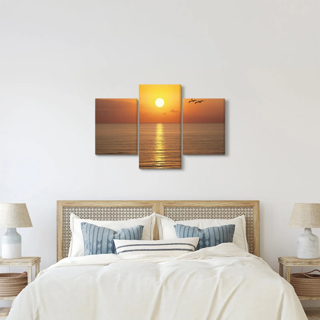 Tablou - Apus de soare peste ocean (90x60 cm)