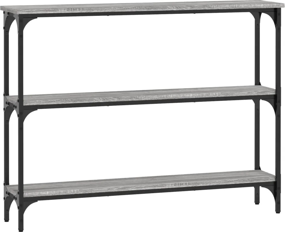 vidaXL Măsuță consolă, gri sonoma, 100x22,5x75 cm, lemn prelucrat