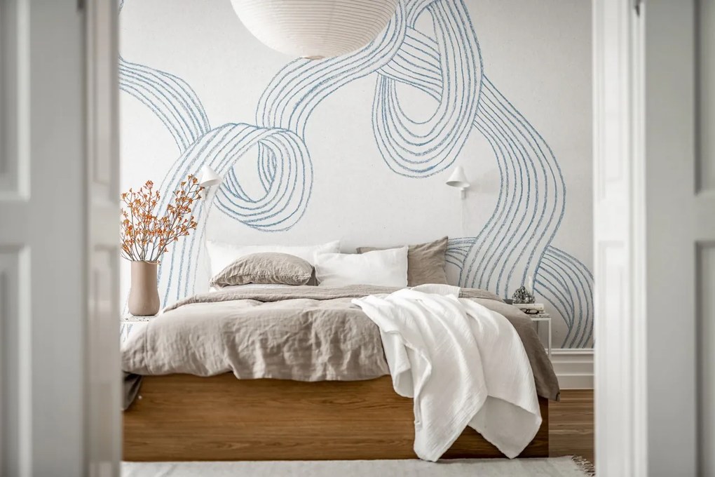 Tapet Stripes, Light Blue, Rebel Walls