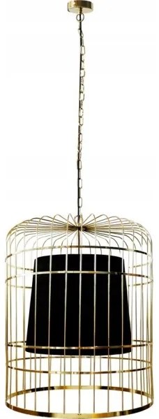 Lustră pe lanț LONGIS 2xE27/60W/230V auriu/negru