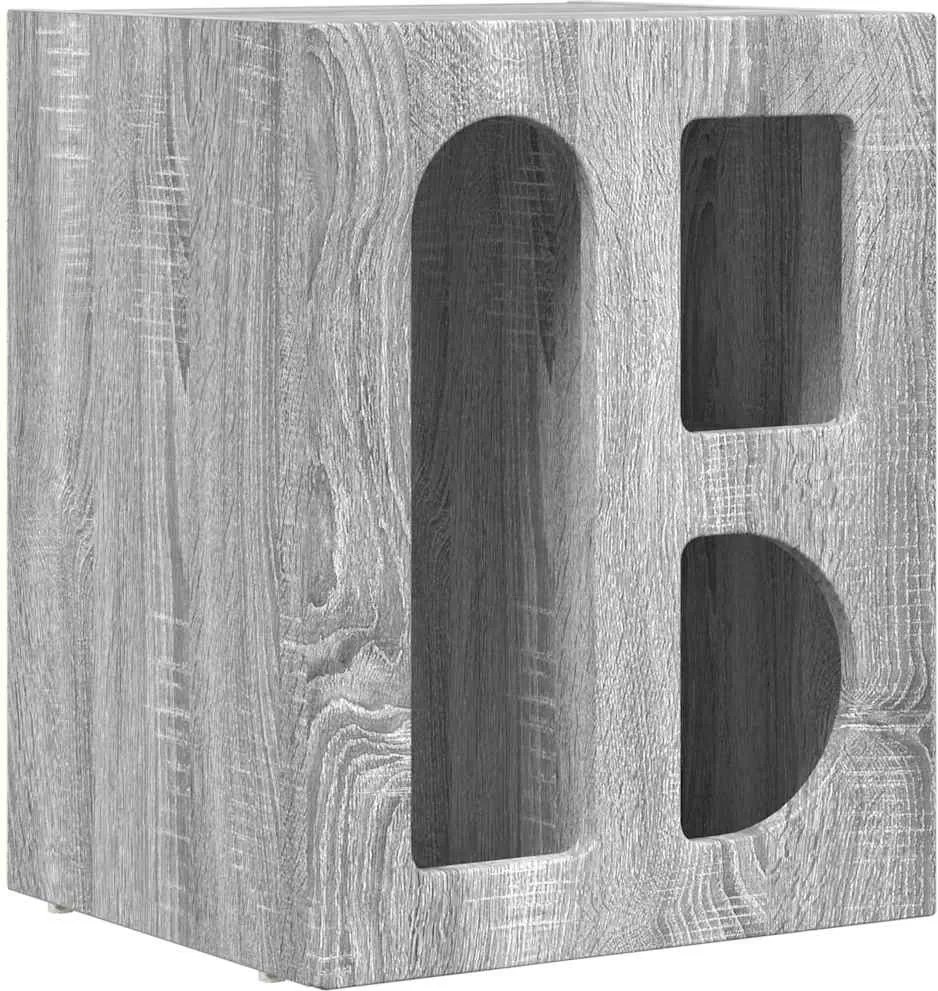 vidaXL Noptieră Gri Sonoma 40 x 35 x 50 cm Lemn compozit