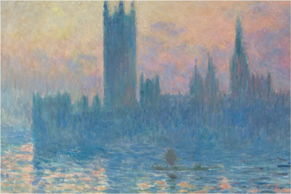 Tablou - Claude Monet, The Houses of Parliament, Sunset, reproducere (90x60 cm)