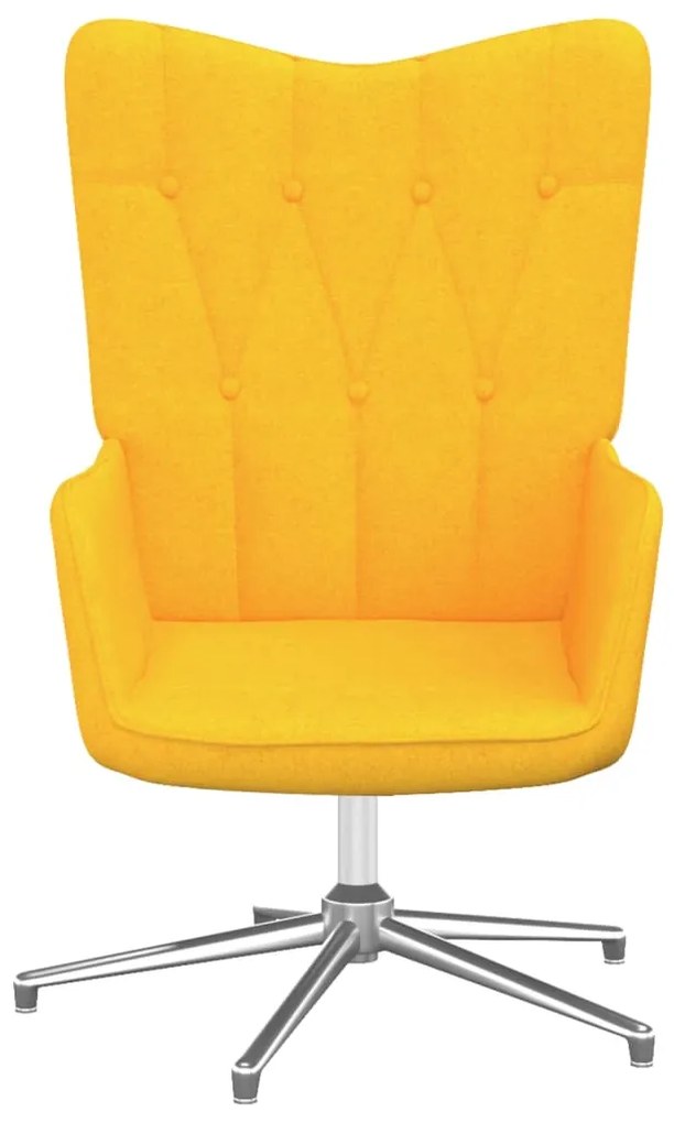 327596 vidaXL Scaun de relaxare, galben muștar, material textil