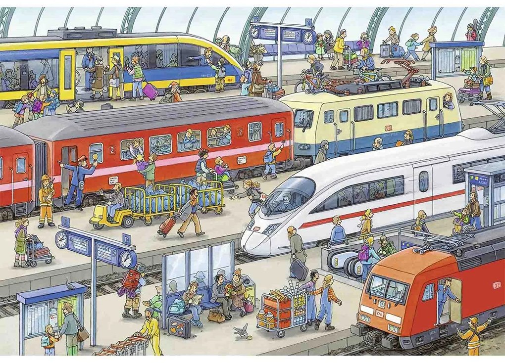 PUZZLE STATIE DE TREN, 2X24 PIESE - RAVENSBURGER (RVSPC09191)