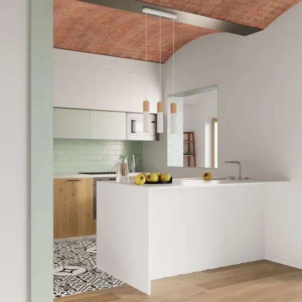 Lustră pe cablu PABLO 2xGU10/40W/230V alb