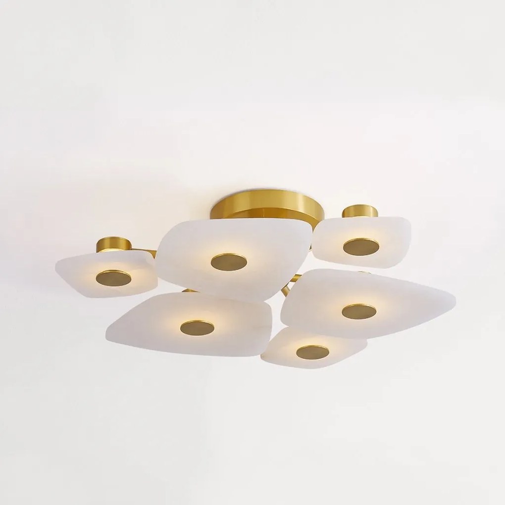 Lustra aplicata LED design LUX, Alabastru, Holmdel