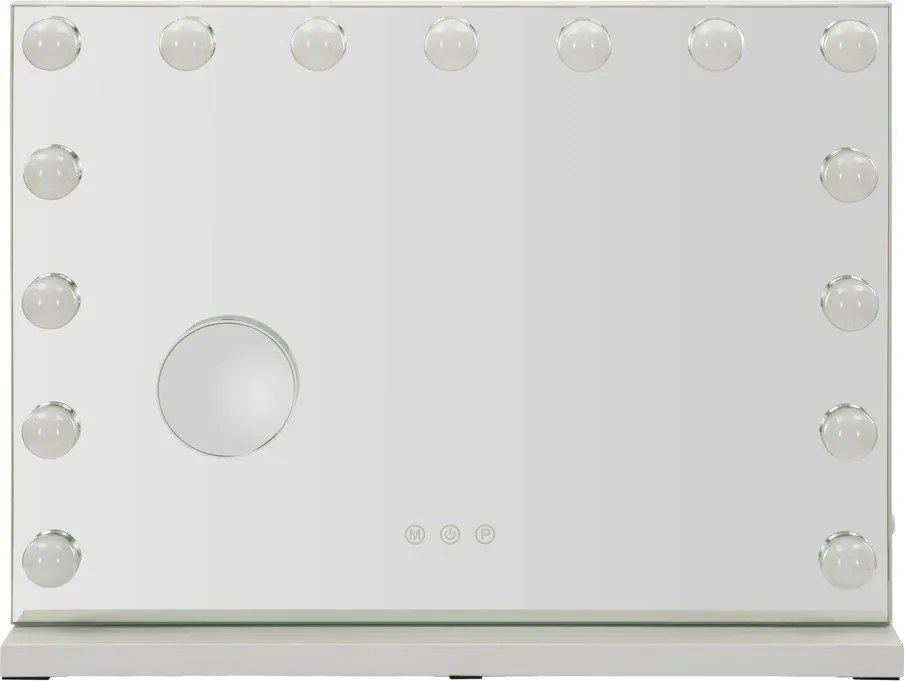 Oglindă de perete cu led/cu raft 55x43 cm Hollywood – Mauro Ferretti