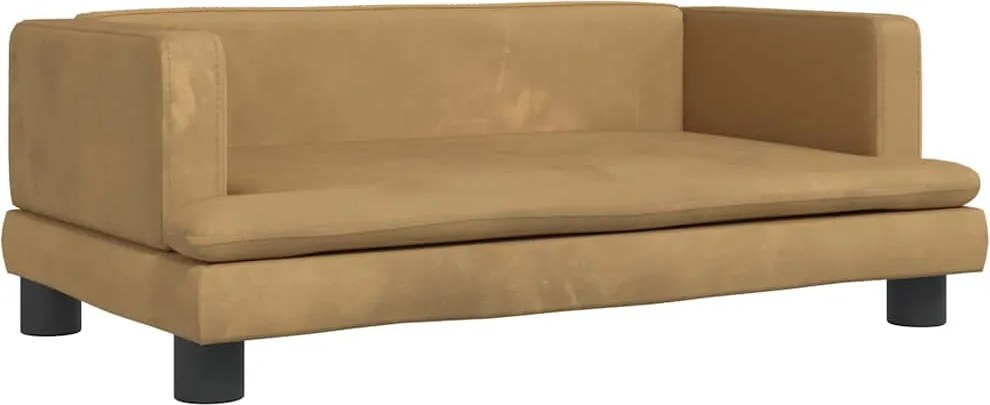 vidaXL Canapea pentru copii, maro, 80x45x30 cm, catifea