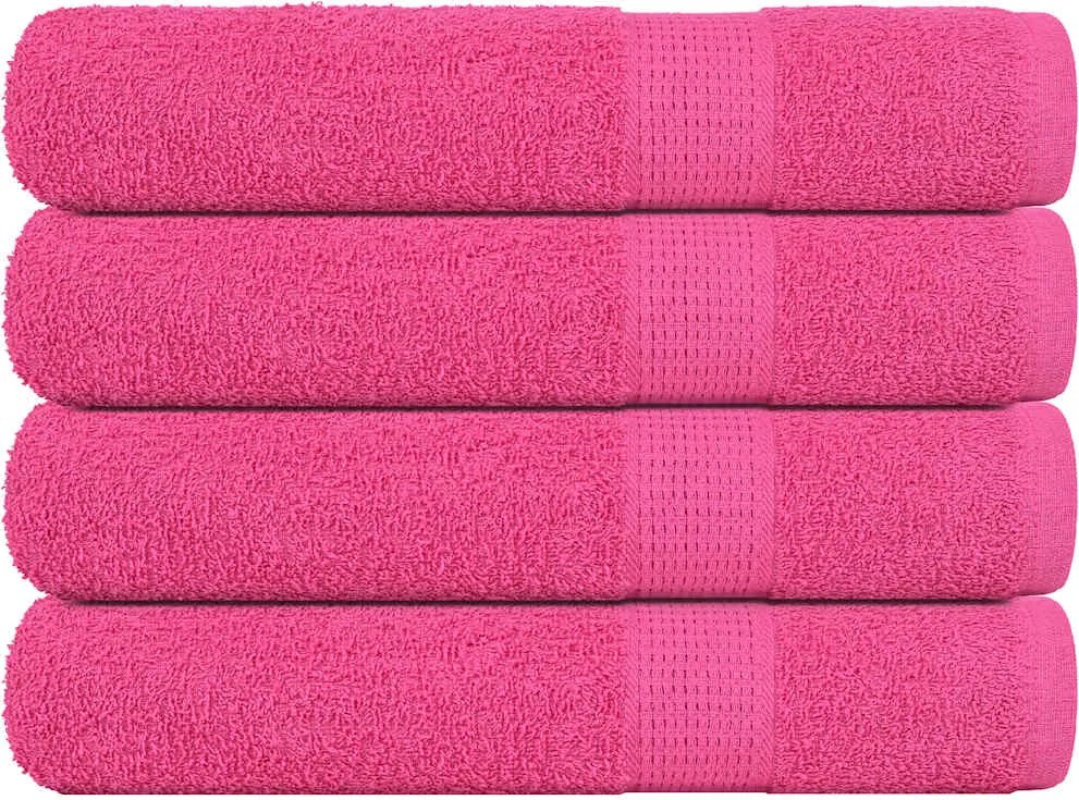 vidaXL Prosoape FROGN 4 buc., roz, 100x200 cm, 360 g/m²