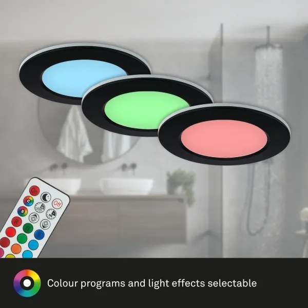 SET 3x plafonieră LED RGBW dimabilă pentru baie LED/4,8W/230V IP65 Briloner