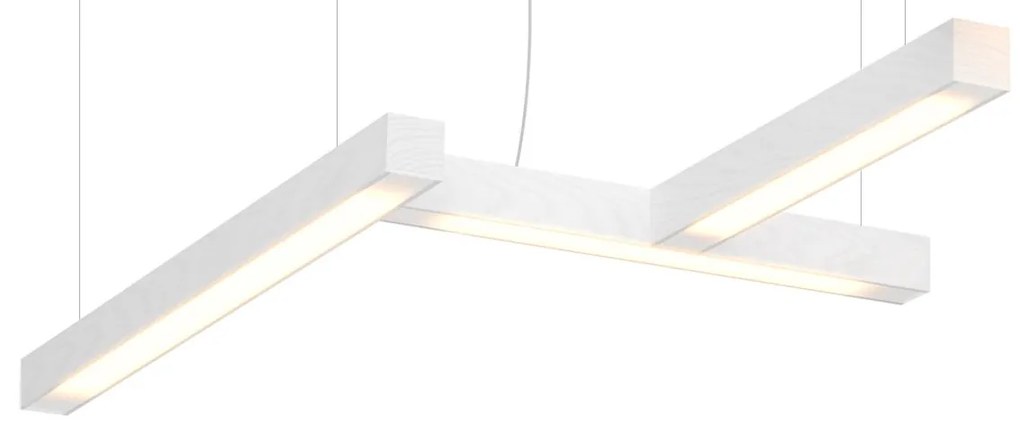 Lampă suspendată LED40 în forma cifrei 4, mai multe variante - TUNTO Model: stejar, pătat alb