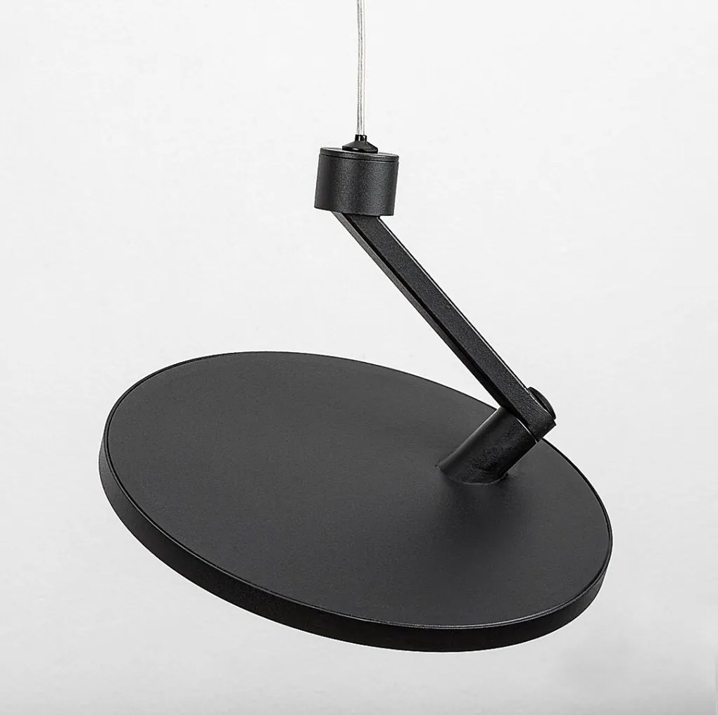 Lustra LED din metal negru reglabila Ovidia