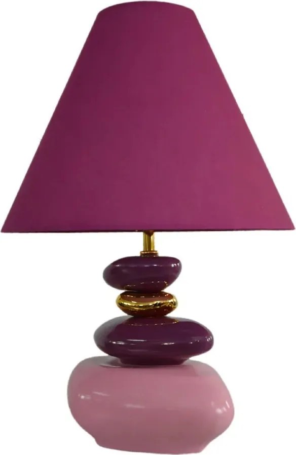 Lampa de masa decorativa STONES OF ECSTASY 60cm roz auriu