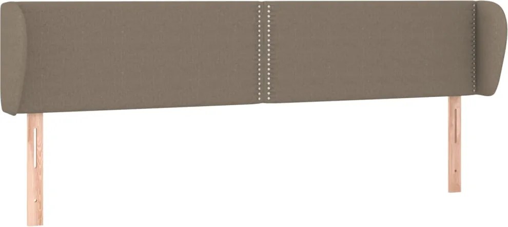 vidaXL Tăblie de pat cu aripioare gri taupe 183x23x78/88 cm textil