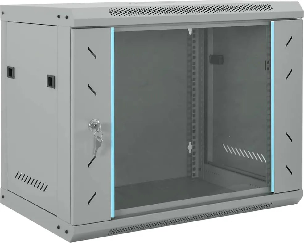 vidaXL Dulap de rețea cu depozitare Gri 60 x 45 x 50 cm Oțel