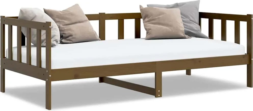 vidaXL Pat de zi, 90x200 cm, maro miere, lemn masiv de pin