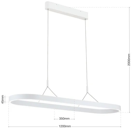 Orion - Lustră LED suspendată pe cablu CARRARA LED/80W/230V 2700/3000/4000K albă