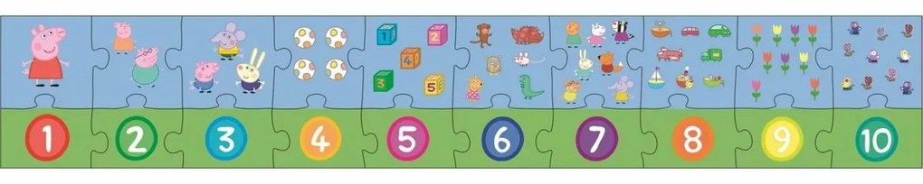 Trefl Puzzle educațional Numere Peppa Pig, 20piese