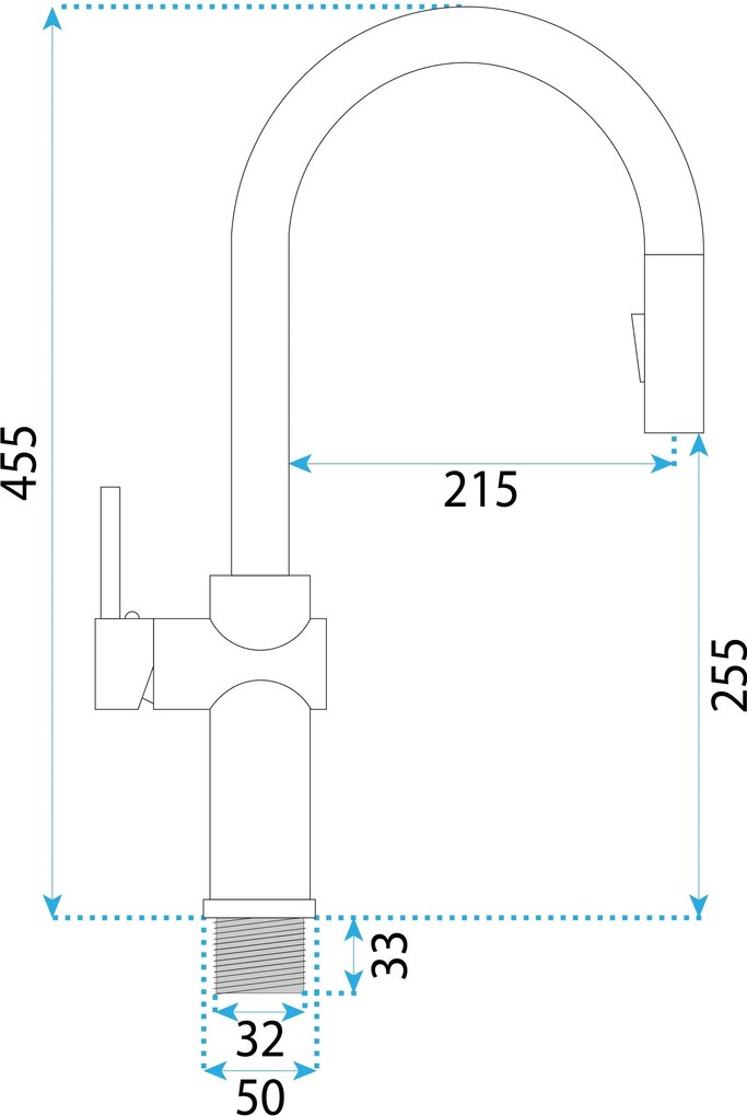 Baterie de bucătărie Rea Fresh High Black