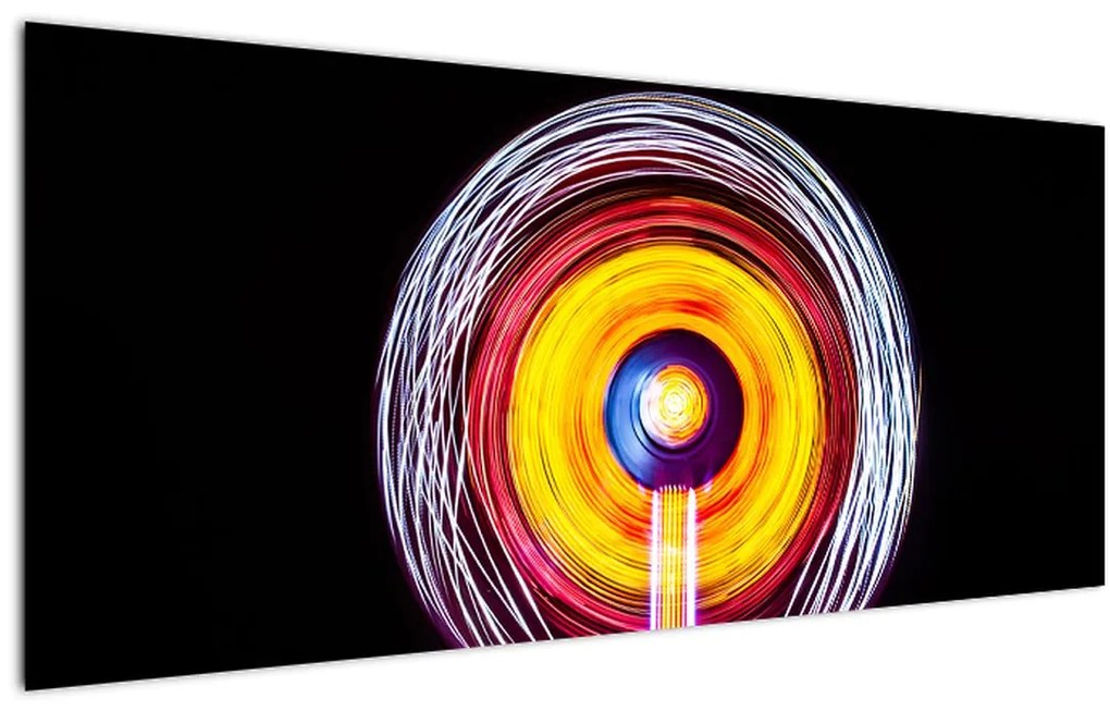 Tablou cu lumini în cerc (120x50 cm)