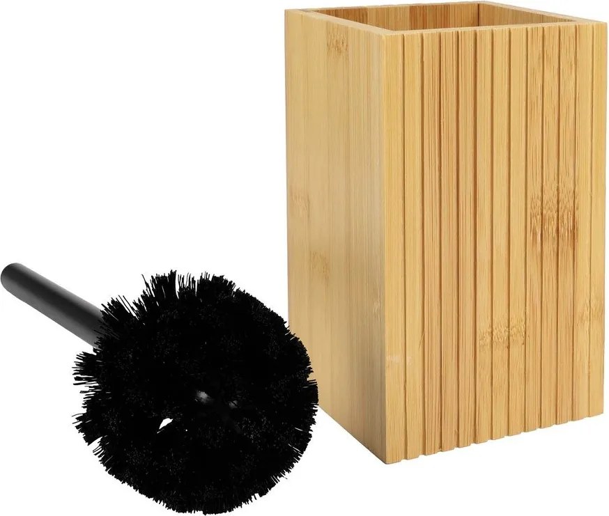 Perie de WC în culoare naturală din bambus Hanoi – douceur d'intérieur