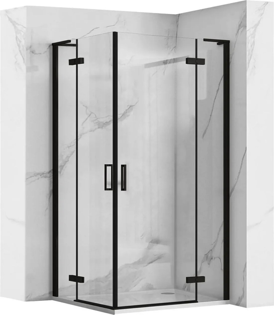 Cabina dus REA Hugo Double Black 90x90
