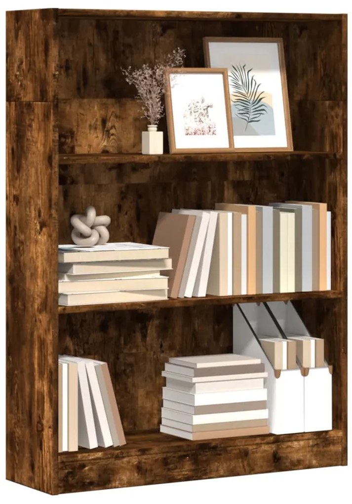vidaXL Bibliotecă, stejar fumuriu, 80x24x109 cm, lemn prelucrat