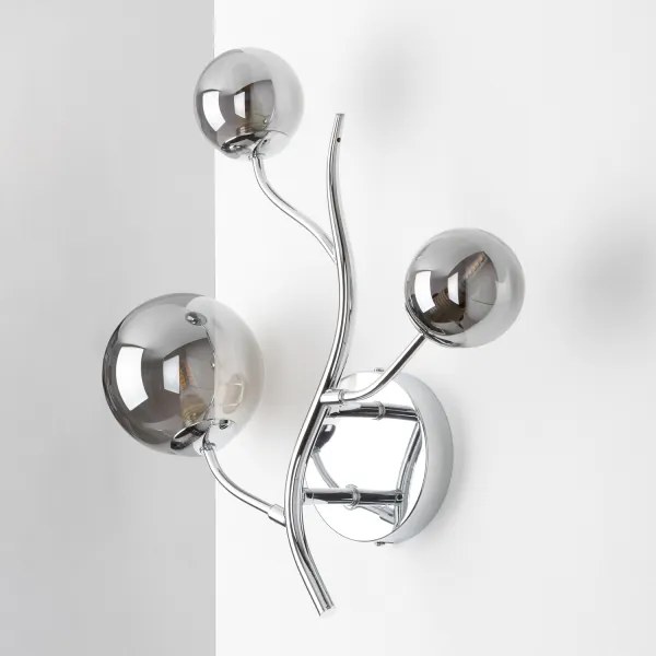 Aplică LED Brilagi MISTEL 3xG9/3W/230V crom lucios/fumuriu