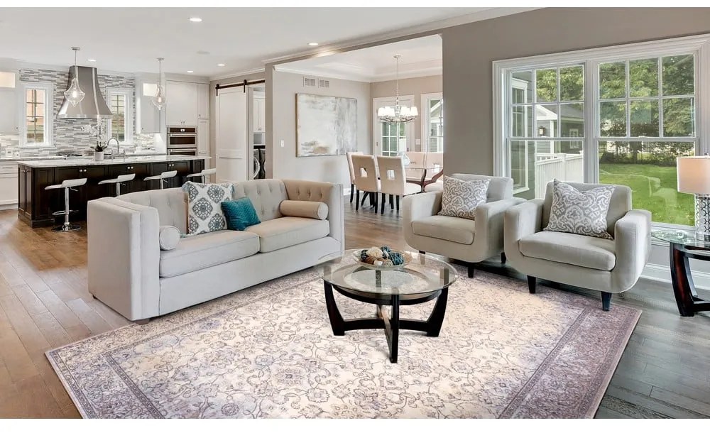 Covor crem din lână 133x180 cm Jennifer – Agnella