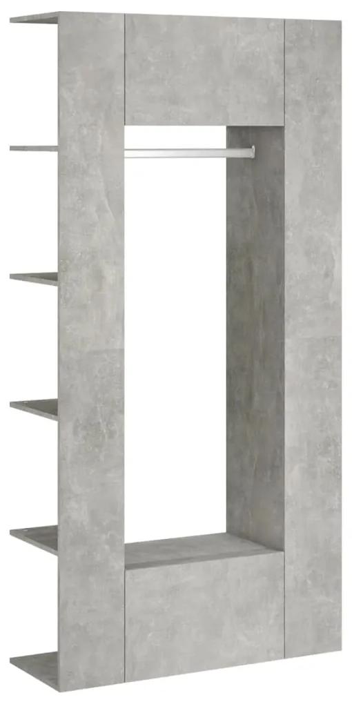 Dulapuri de hol, 2 buc., gri beton, lemn prelucrat 2, Gri beton, 1