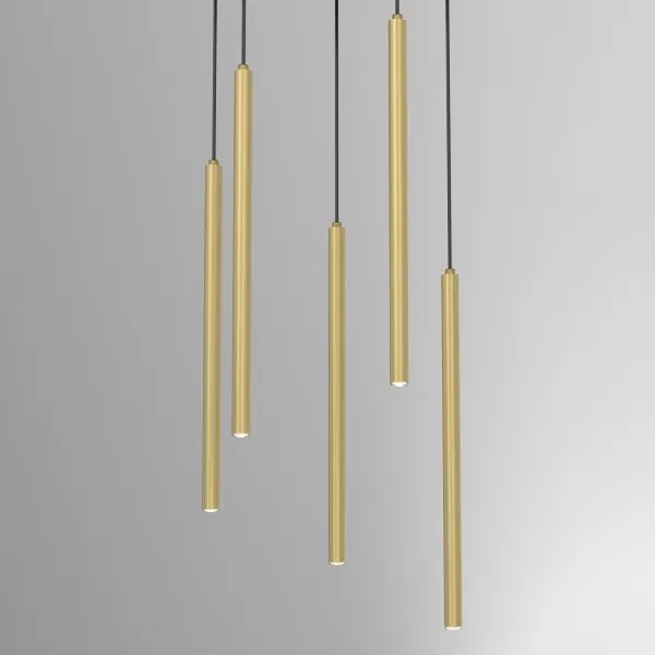 Lustră suspendată pe cablu YORU 8xG9/8W/230V, alamă