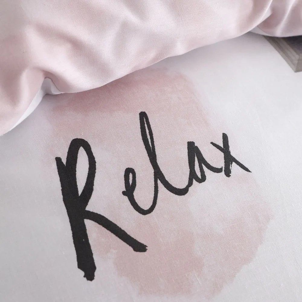 Lenjerie de pat albă-roz pentru pat dublu, extinsă 230x220 cm Sleep Dreams – Catherine Lansfield