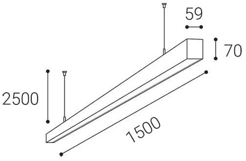Lustră LED pe cablu NOLI LED/60W/230V 3000K/3500K/4000K negru LED2