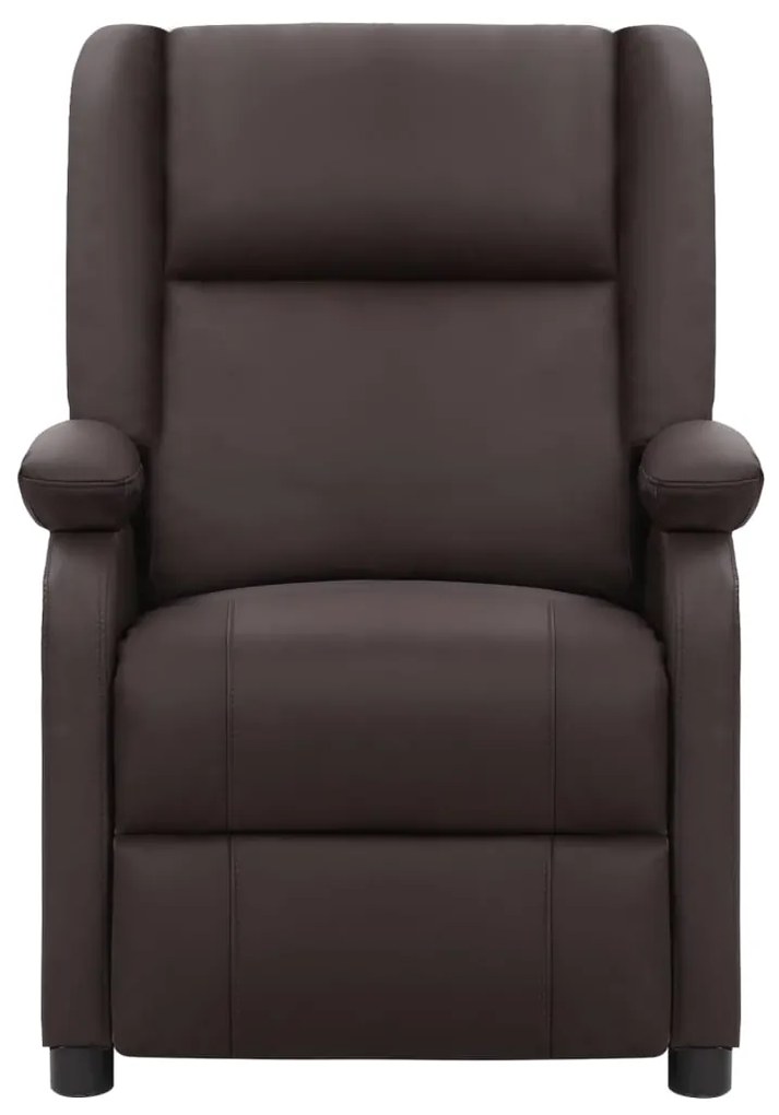 337048 vidaXL Scaun rabatabil, maro, piele naturală