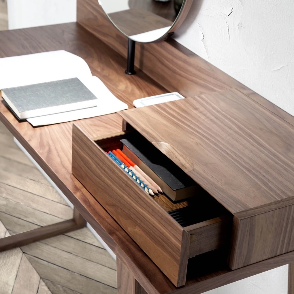 Masa machiaj eleganta, design modern Walnut AC-CP1702-DK
