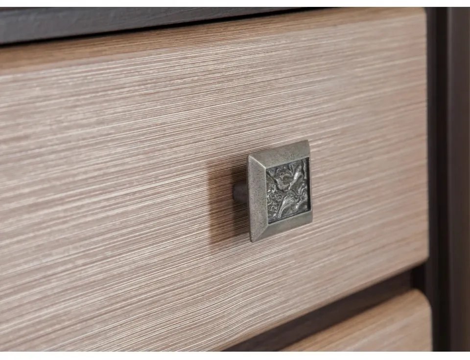 Dormitor Koln, MDF Wenge Shtroks, Dulap 4 Usi