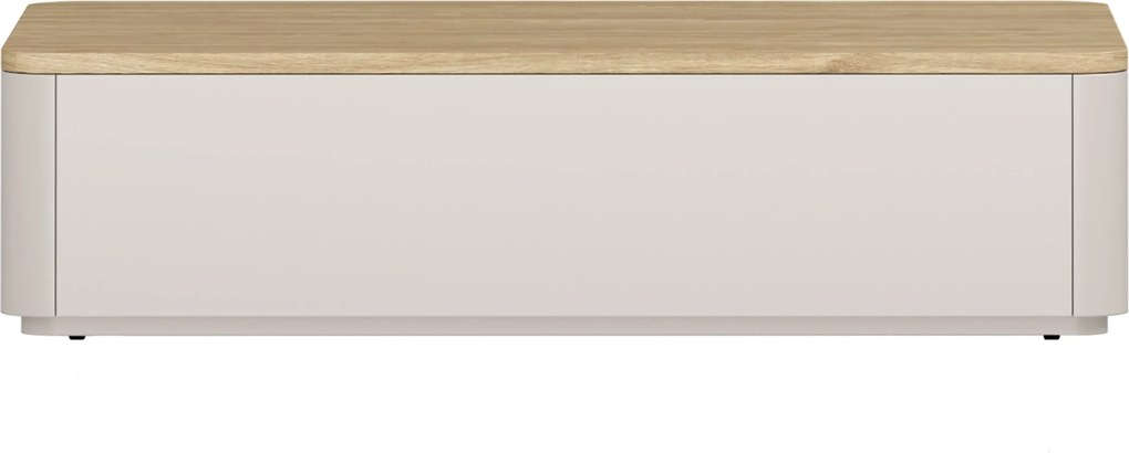 Masă de cafea Amilio 100 cm cu sertare - cașmir / stejar uleiat